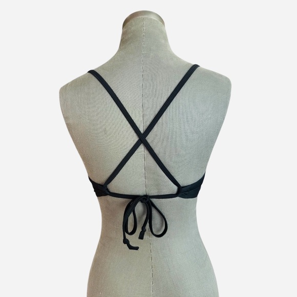 Women’s Swim BRA WINGS Swim Top Black Nylon DD CUP Bra Drawstring Top Swimwear - Picture 5 of 6